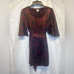 Semantiks Abstract Print Silk Dress petite small